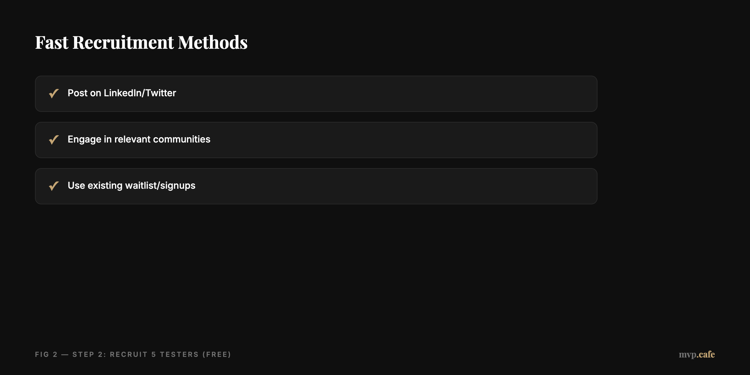 Fast Recruitment Methods