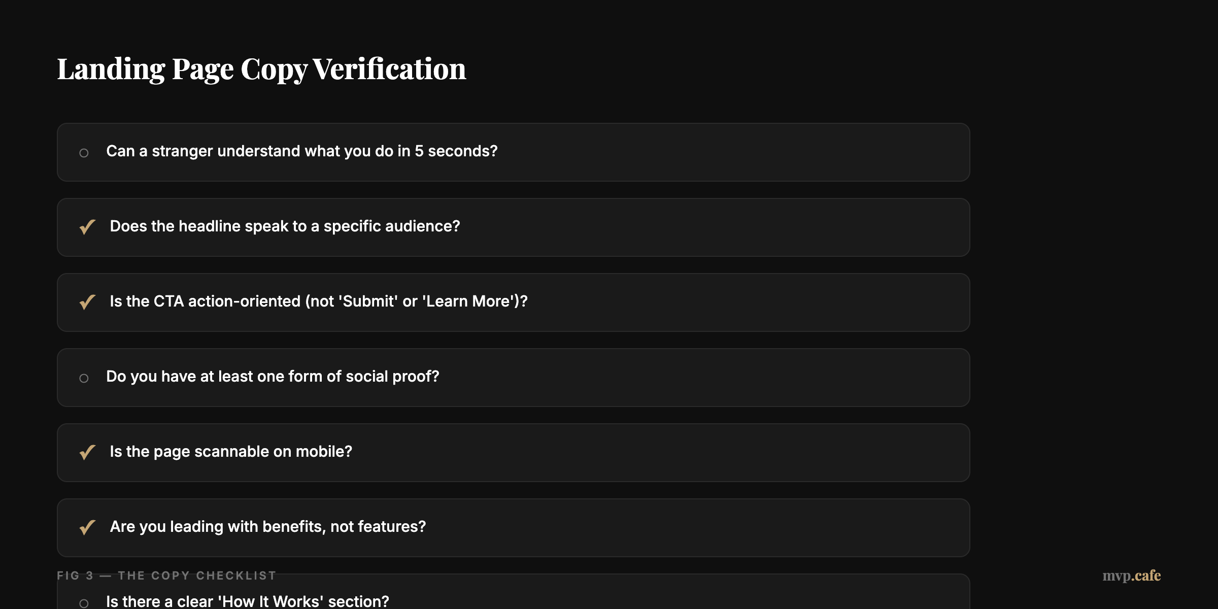 Landing Page Copy Verification