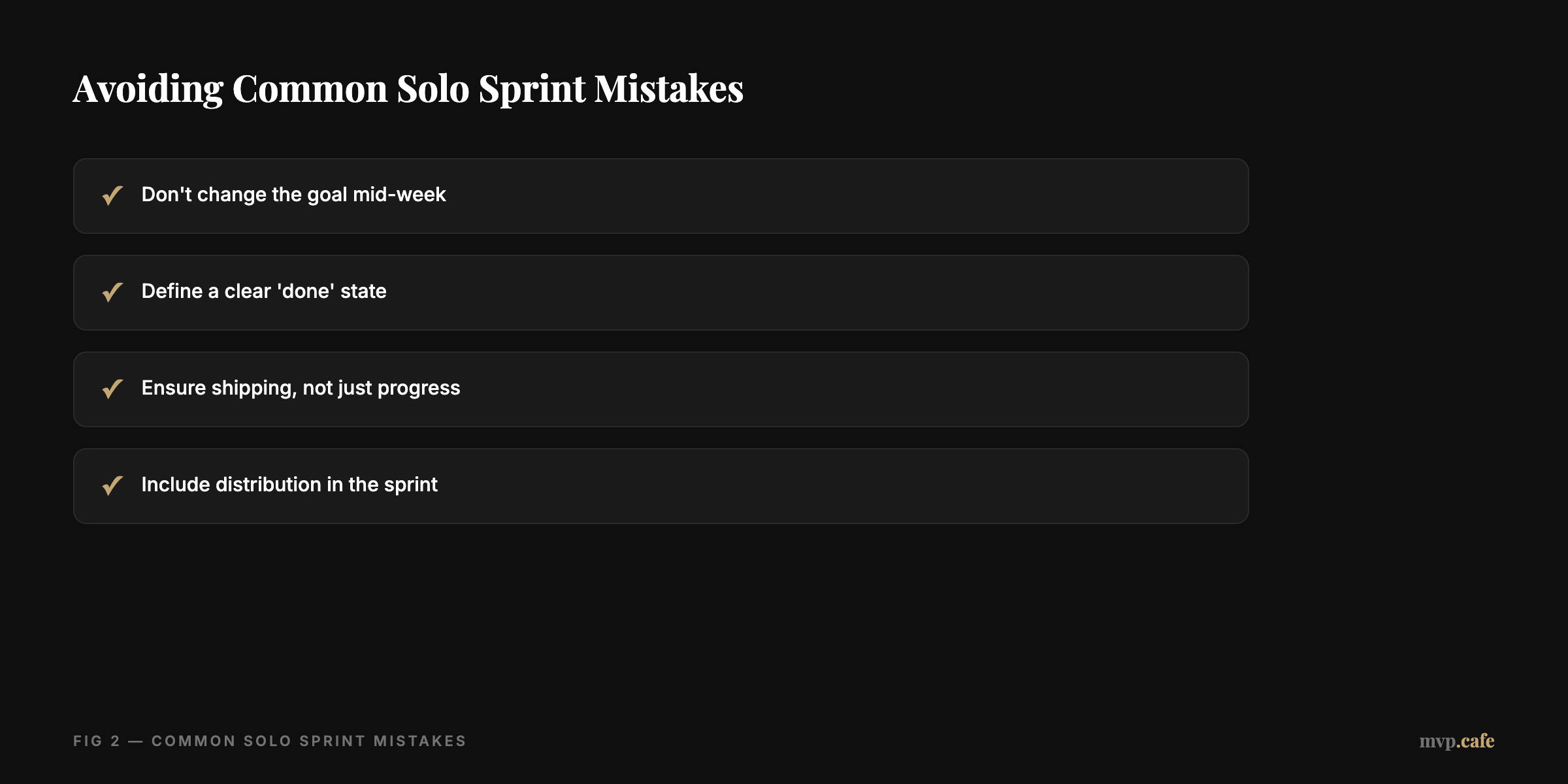 Avoiding Common Solo Sprint Mistakes