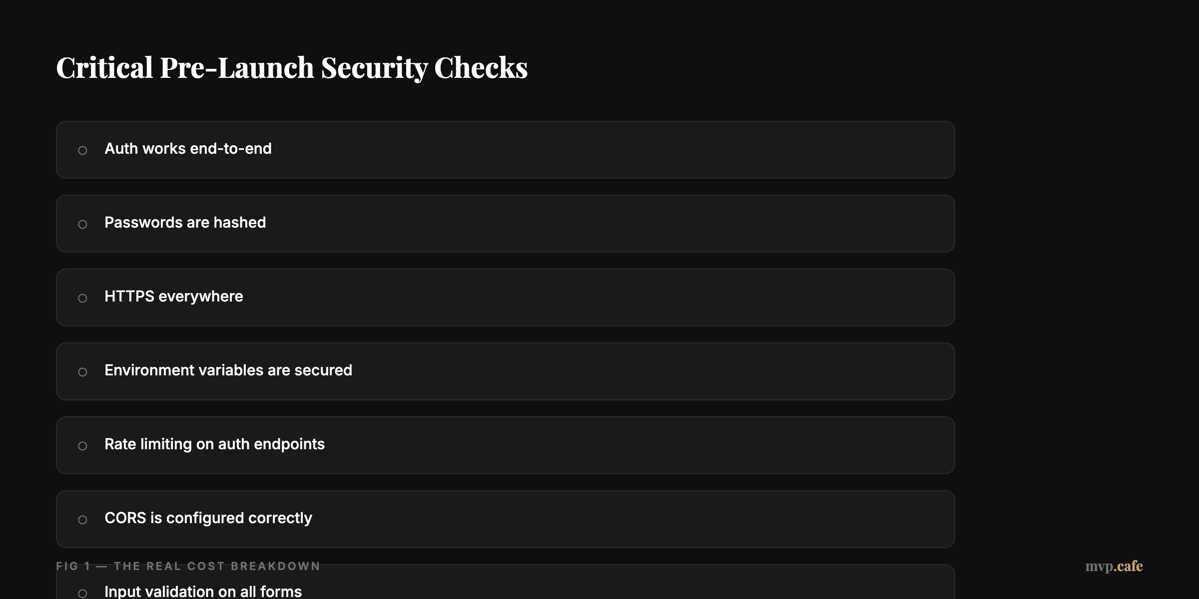 Critical Pre-Launch Security Checks